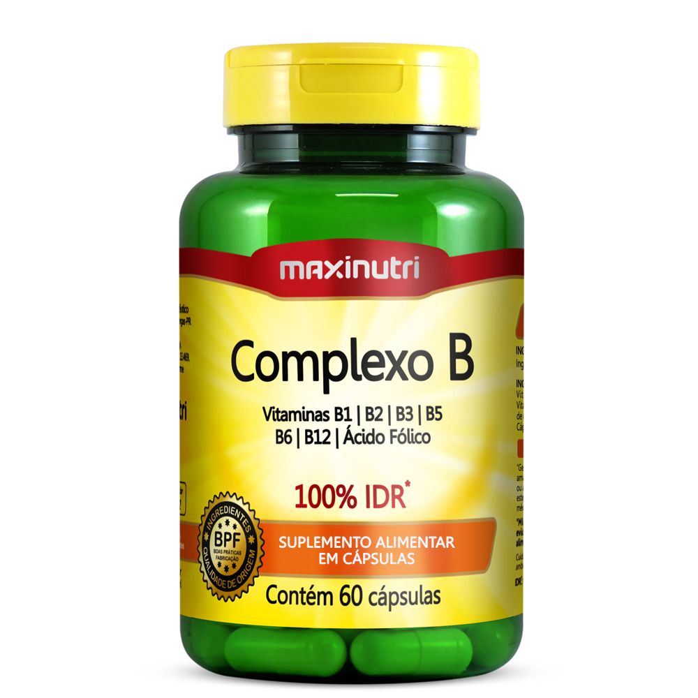 Complexo B 400mg 60 cápsulas Maxinutri