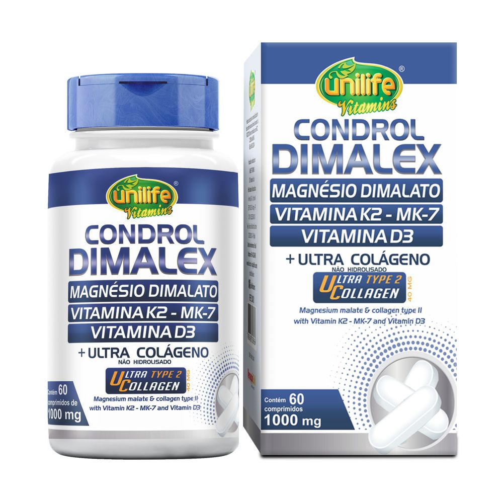 Condrol Dimalex - Magnesio Dimalato - 1000mg 60 comprimidos Unilife