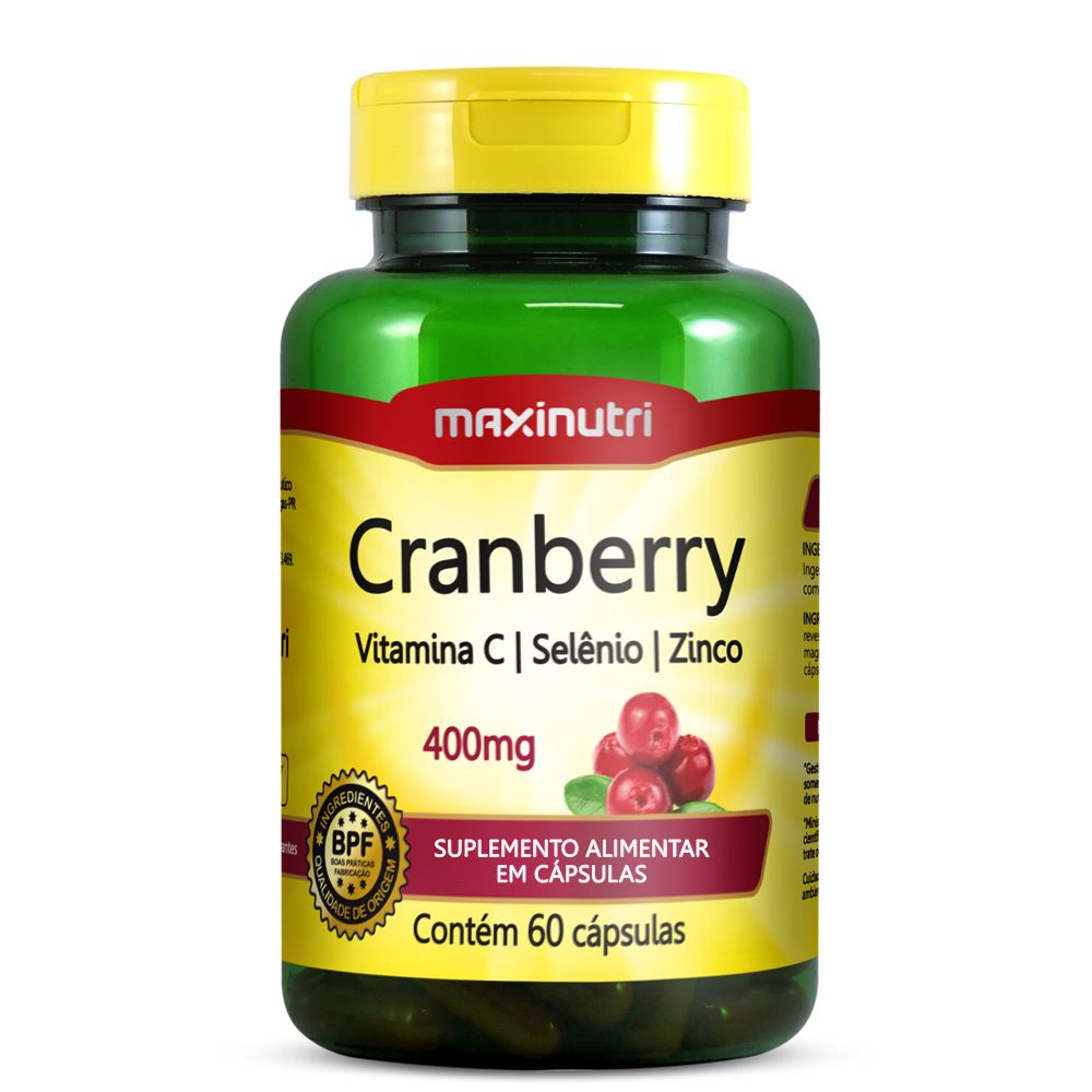 Cranberry 400mg 60 cápsulas Maxinutri