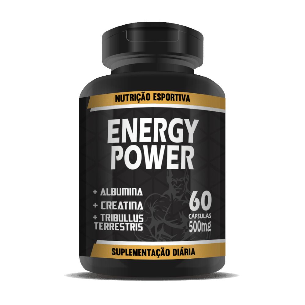 Energy Power - Tribulus/Albumina/Creatina - 500mg 60 cápsulas RN Suplementos