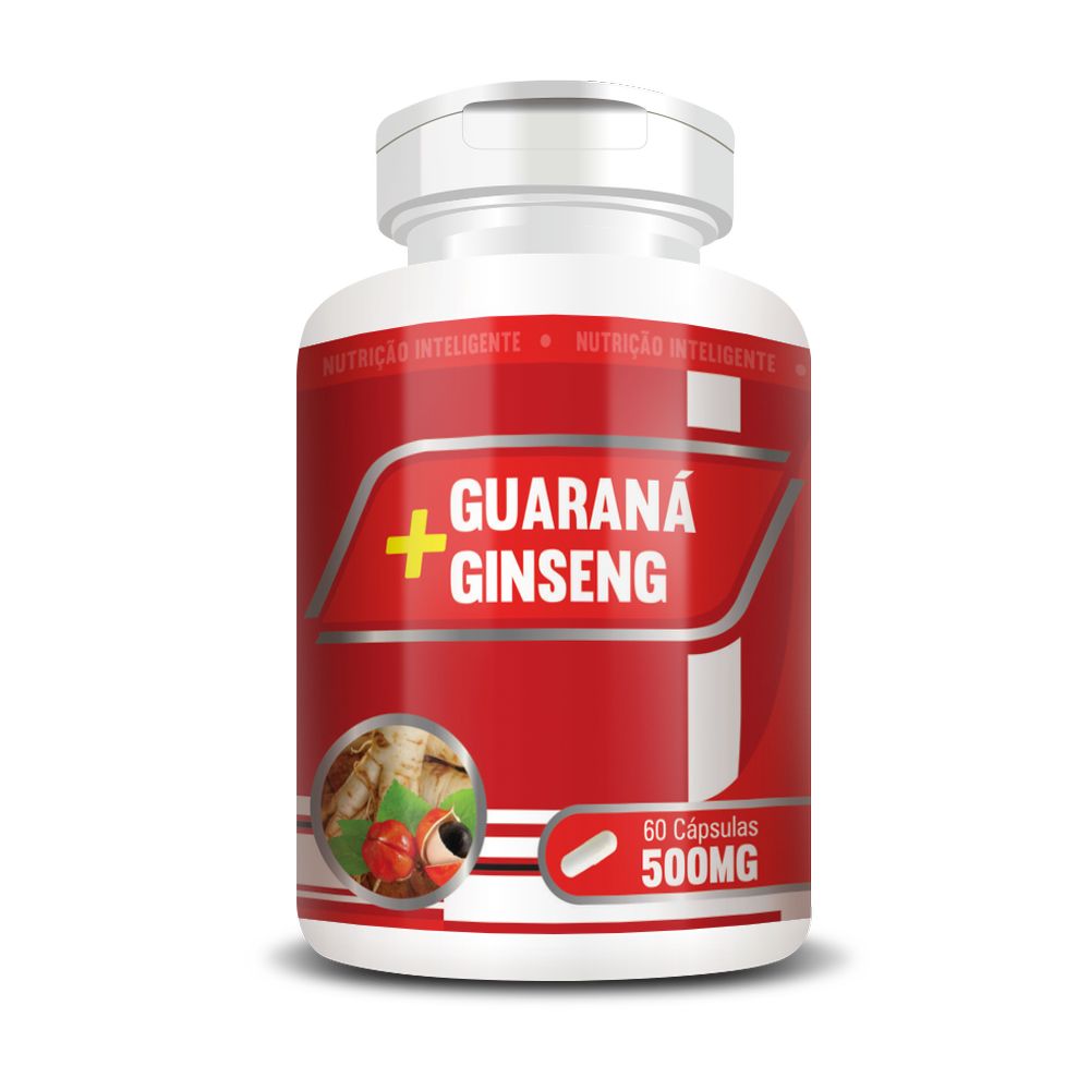 Guarana com Ginseng 500mg 60 cápsulas RN Suplementos