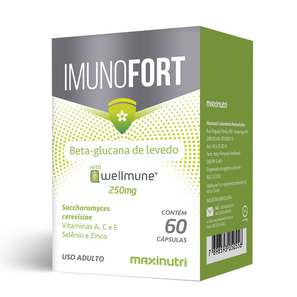 Imunofort (Wellmnune + Vitaminas) 250mg 60 cápsulas Maxinutri