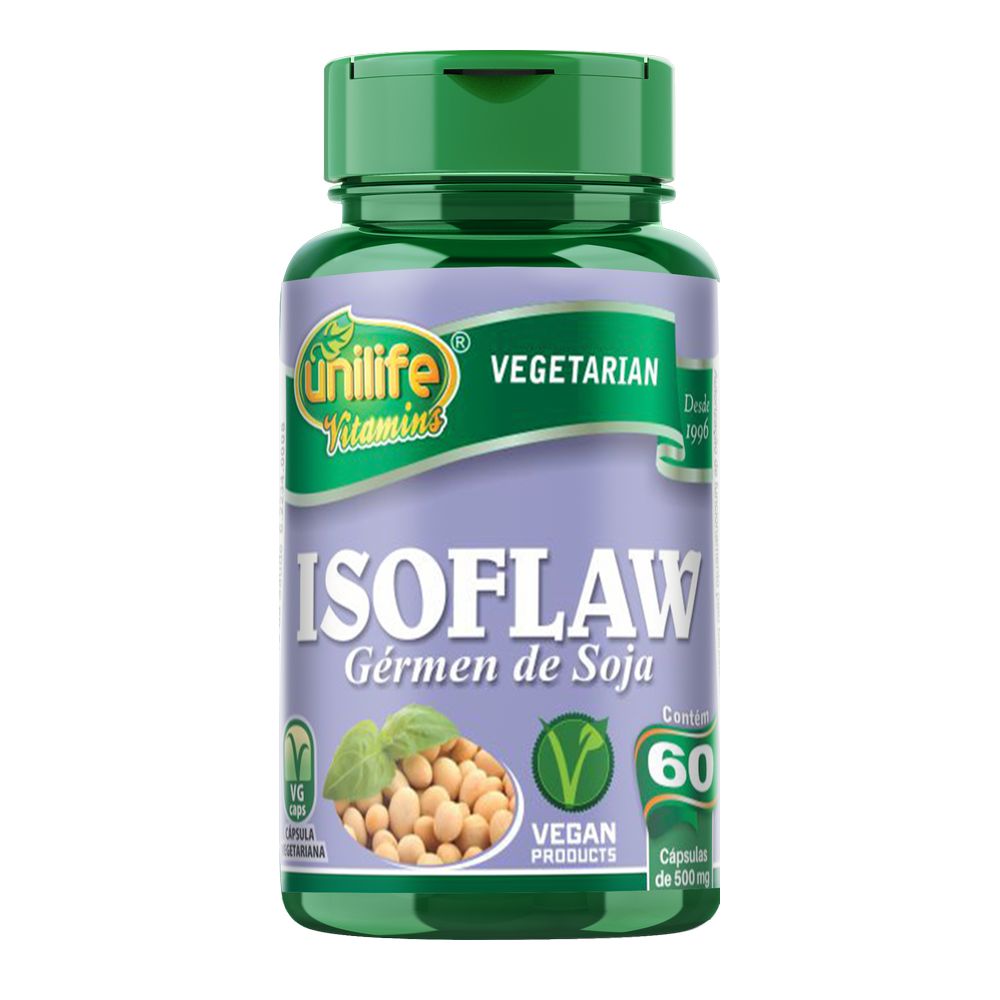 Isoflaw - Isoflavona - Germen de Soja - 500mg 60 cápsulas Unilife