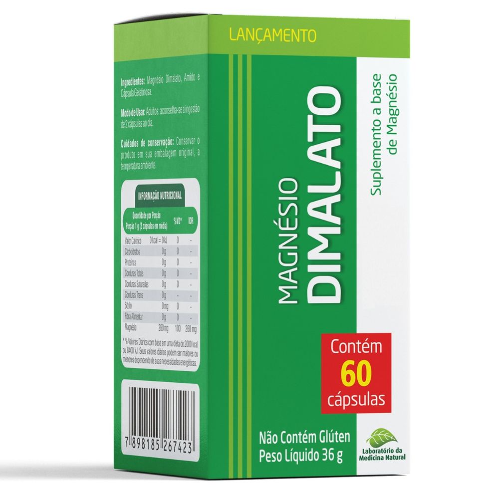 Magnesio Dimalato 500mg 60 cápsulas Medinal