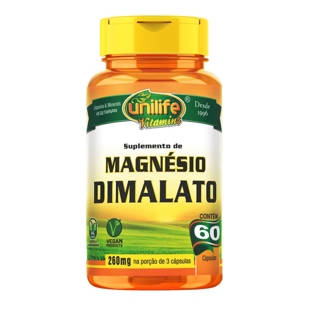 Magnesio Dimalato 800mg 60 cápsulas Unilife