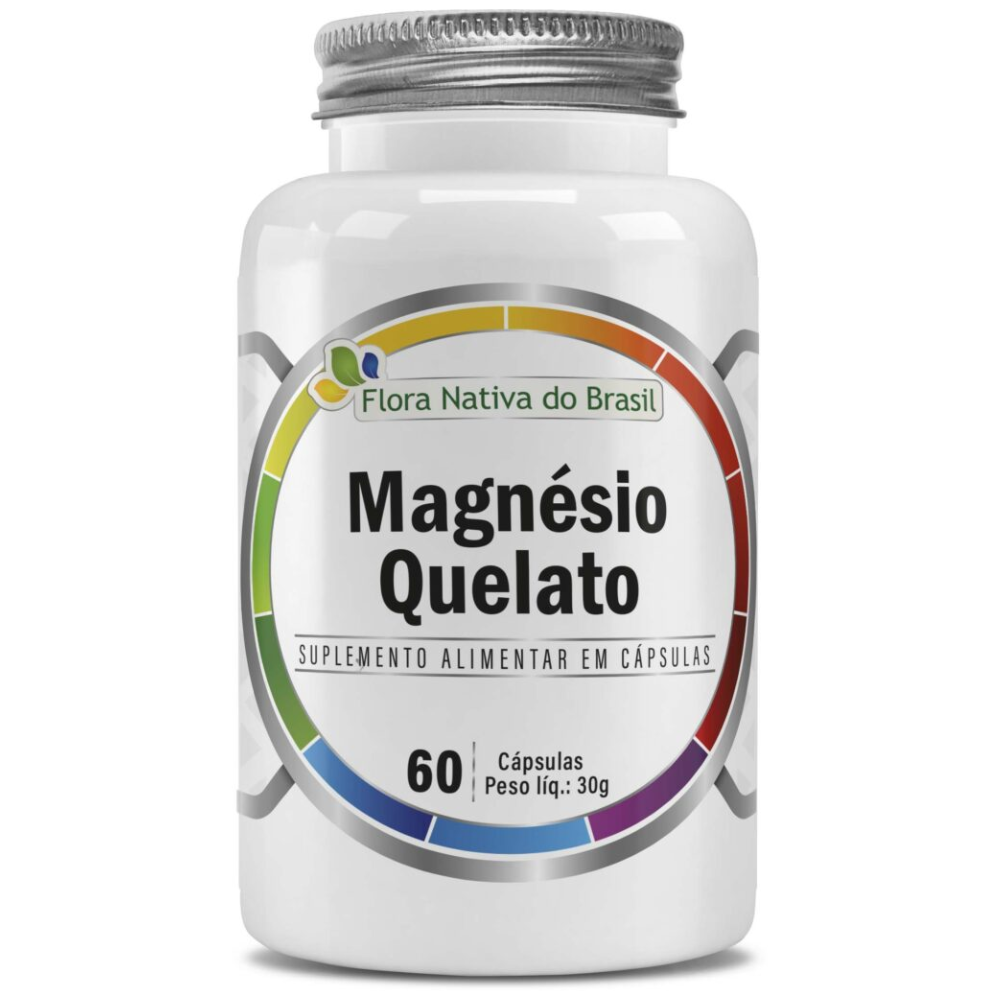 Magnesio Quelato (Bisglicinato) 500mg 60 cápsulas Flora Nativa