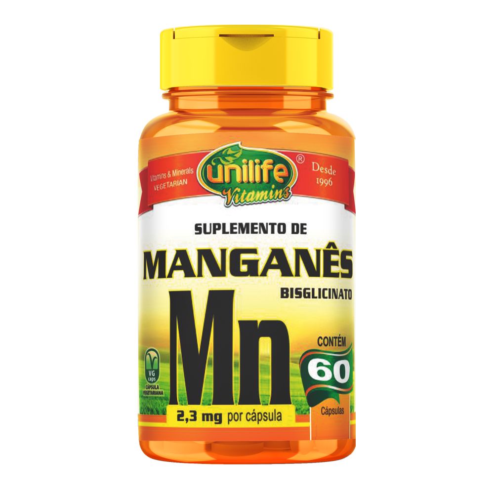 Manganes Quelato 500mg 60 cápsulas Unilife