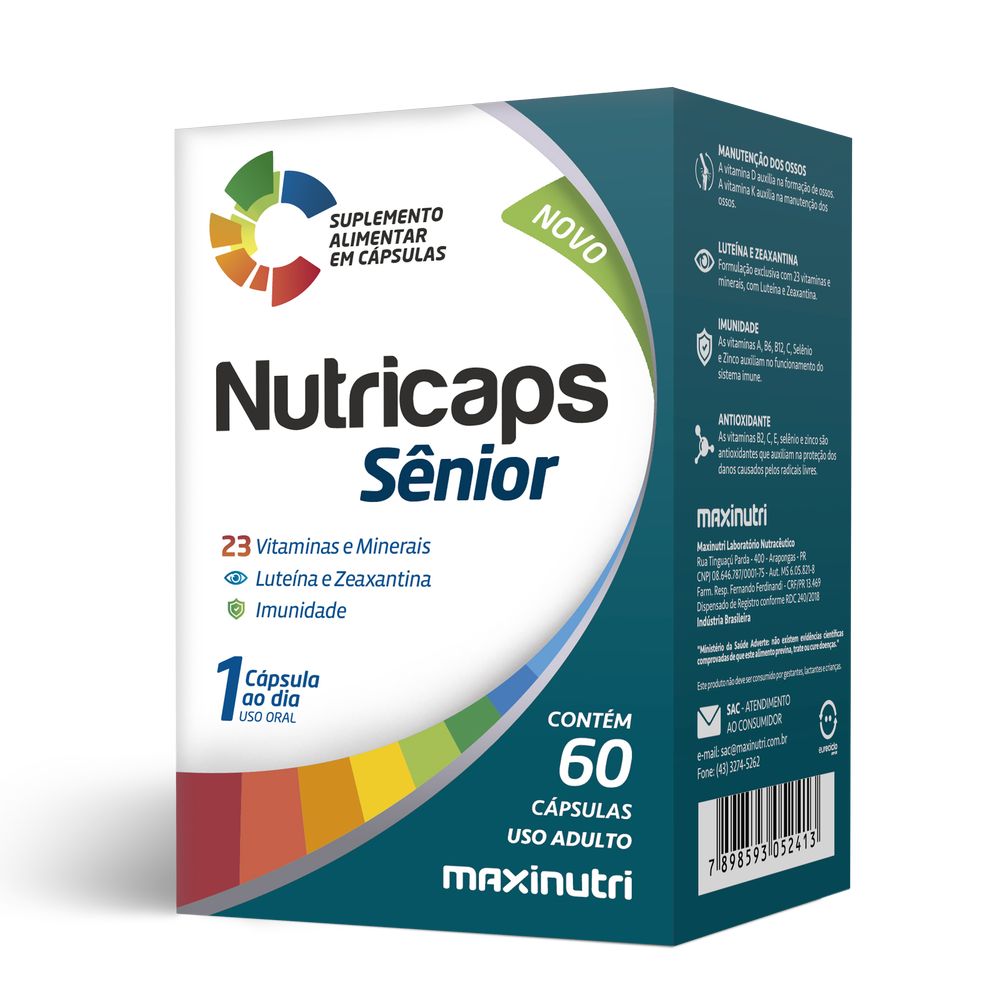 Nutricaps Senior 585mg 60 cápsulas Maxinutri