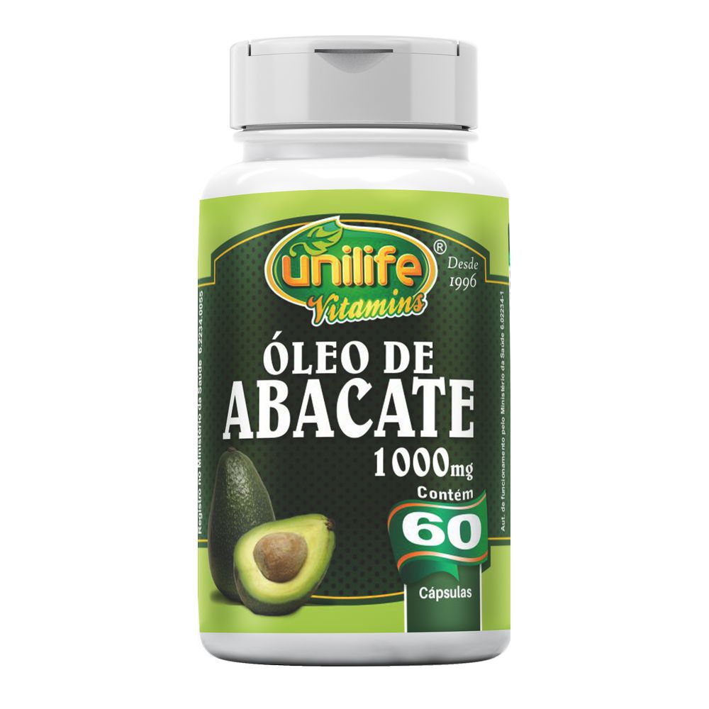 Oleo de Abacate 1200mg 60 cápsulas Unilife