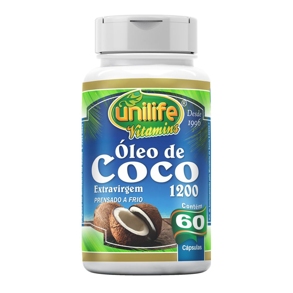 Oleo de Coco 1200mg 60 cápsulas Unilife