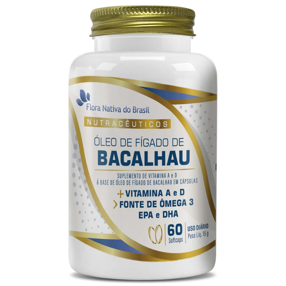 Oleo de Figado de Bacalhau 250mg 60 softcaps Flora Nativa