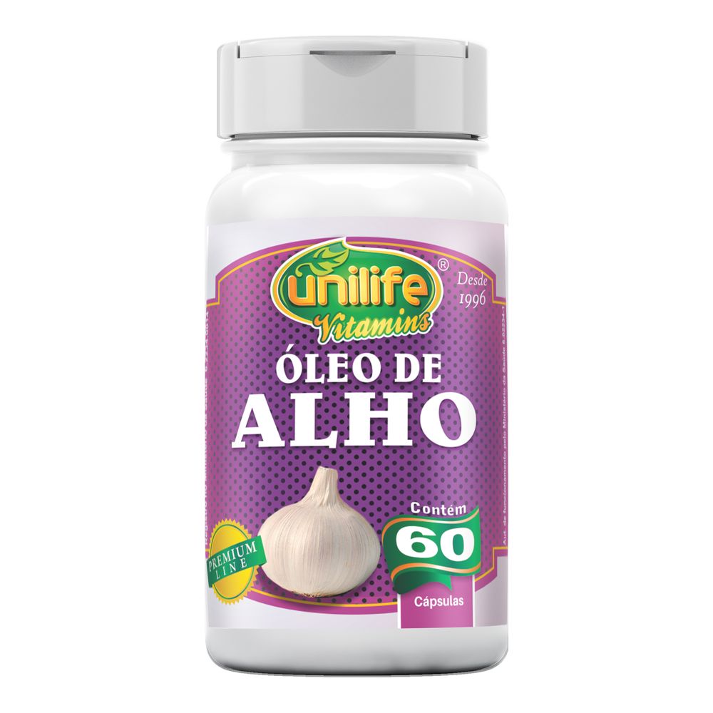 Oleo de Alho 350mg 60 cápsulas Unilife
