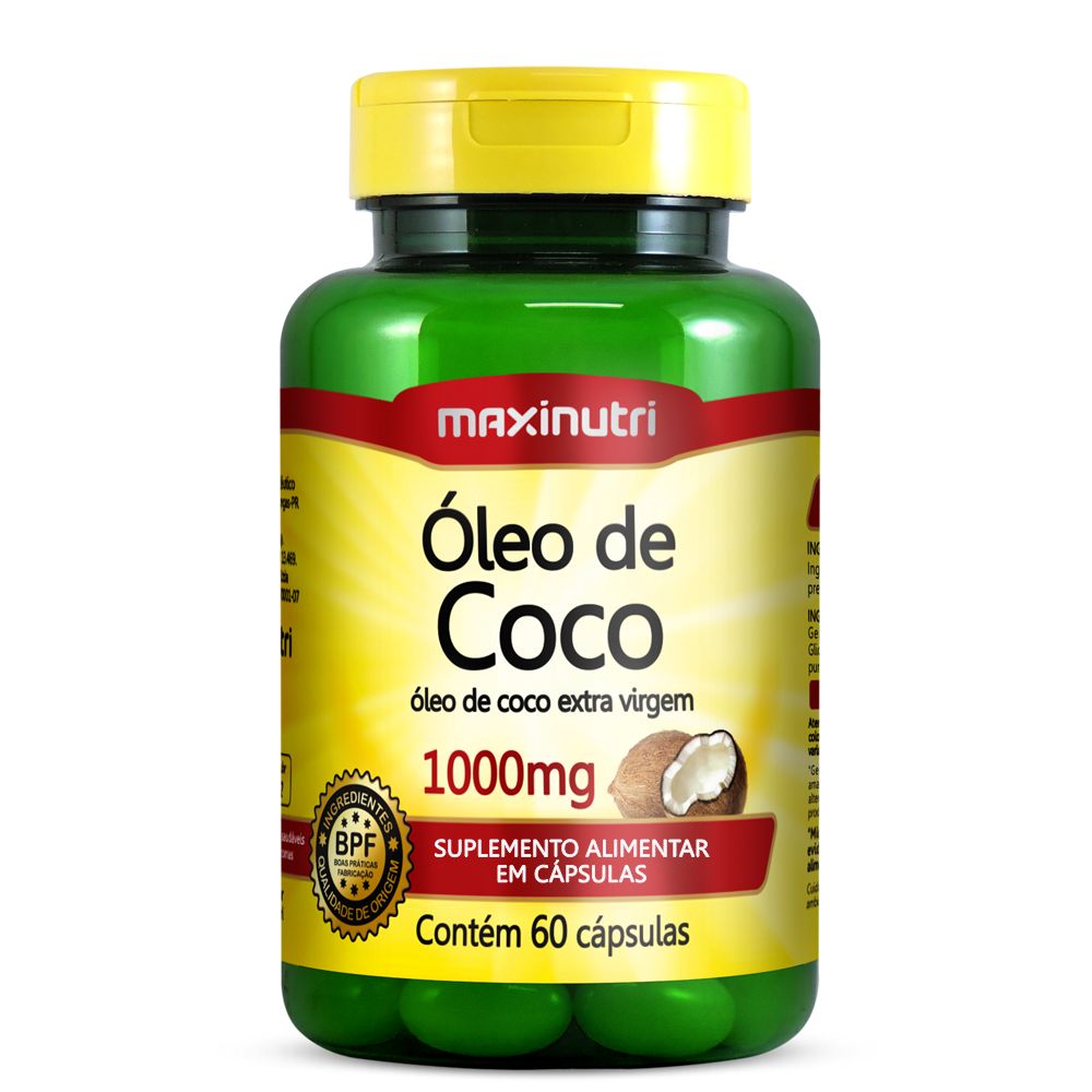 Oleo de Coco 1000mg 60 cápsulas Maxinutri