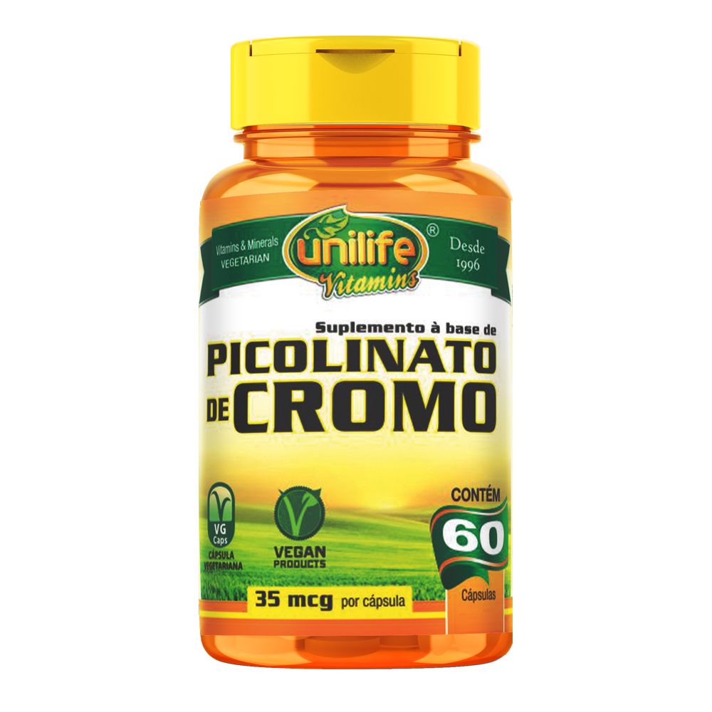 Picolinato de Cromo 500mg 60 cápsulas Unilife