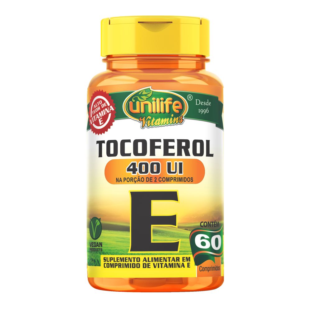 Vitamina E - Tocoferol - 1000mg 60 cápsulas Unilife