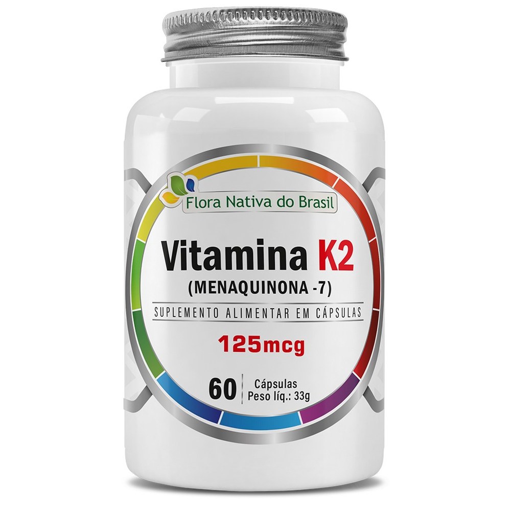 Vitamina K2 (125mcg) 500mg 60 cápsulas Flora Nativa